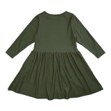 ALMA-LS-BABYDOLL-DRESS (KIDS) - ARMY1