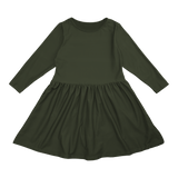 ALMA-LS-BABYDOLL-DRESS (KIDS) - ARMY1
