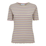 NATALIA-SS-BLOUSE - MULTI GRAY STRIPE