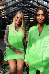 DIBBY-BLAZER - LIMEGREEN SATEEN