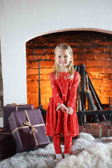 ALMA-LS-BABYDOLL-DRESS (KIDS) - RANDY&COOKIE RED X-MAS21