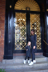 NUNO-LS-FRILL-DRESS - BLACK