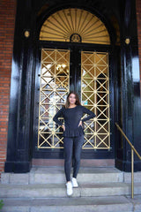 NUNO-LS-FRILL-T-SHIRT - BLACK