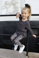 ALMA-LS-FRILL-TSHIRT (KIDS) - DARK GRAY