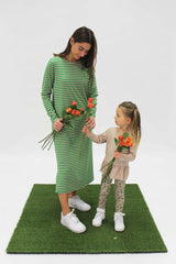 ALMA-LS-FRILL-TSHIRT (KIDS) - DARK SAND