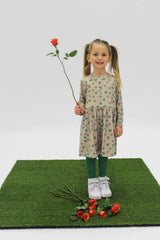 ALMA-LS-BABYDOLL-DRESS (KIDS) - CLOVER PRINT