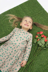 ALMA-LS-BABYDOLL-DRESS (KIDS) - CLOVER PRINT