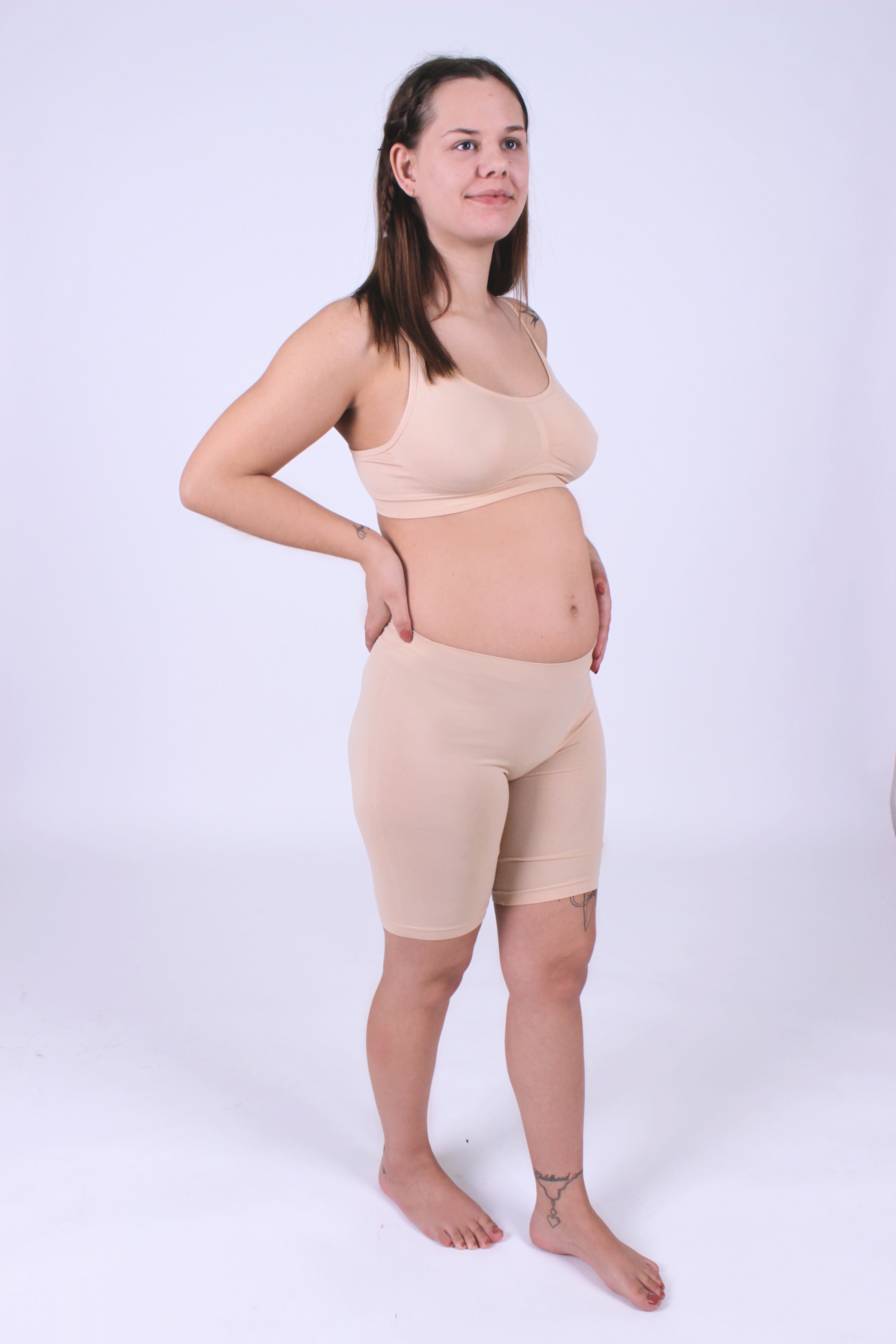 Nude Stretchable Solid Freesize Mini Shorts – STYLED BY ALX COUTURE