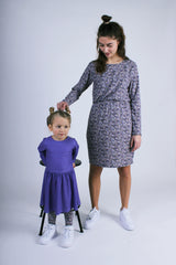 ALMA-LS-BABYDOLL-DRESS (KIDS) - PURPLE