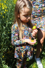 ALMA-LS-FRILL-TSHIRT (KIDS) - FLOWER FORREST