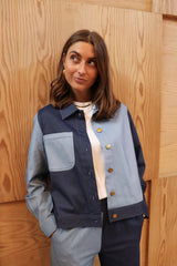 DANA-SHORT-JACKET - DENIM MIX