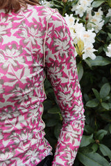 MESH TOP - BRUSHY FLOWERS