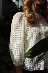 FLORA-BLOUSE - GREEN DAISY