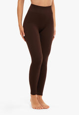 NINNA-RIB-LEGGING - COFFEE BEAN