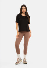 NINNA-RIB-LEGGING - DEEP TAUPE