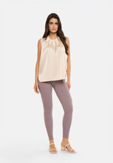 NINNA-RIB-LEGGING - PALE MAUVE