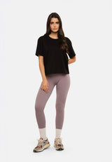 NINNA-RIB-LEGGING - PALE MAUVE