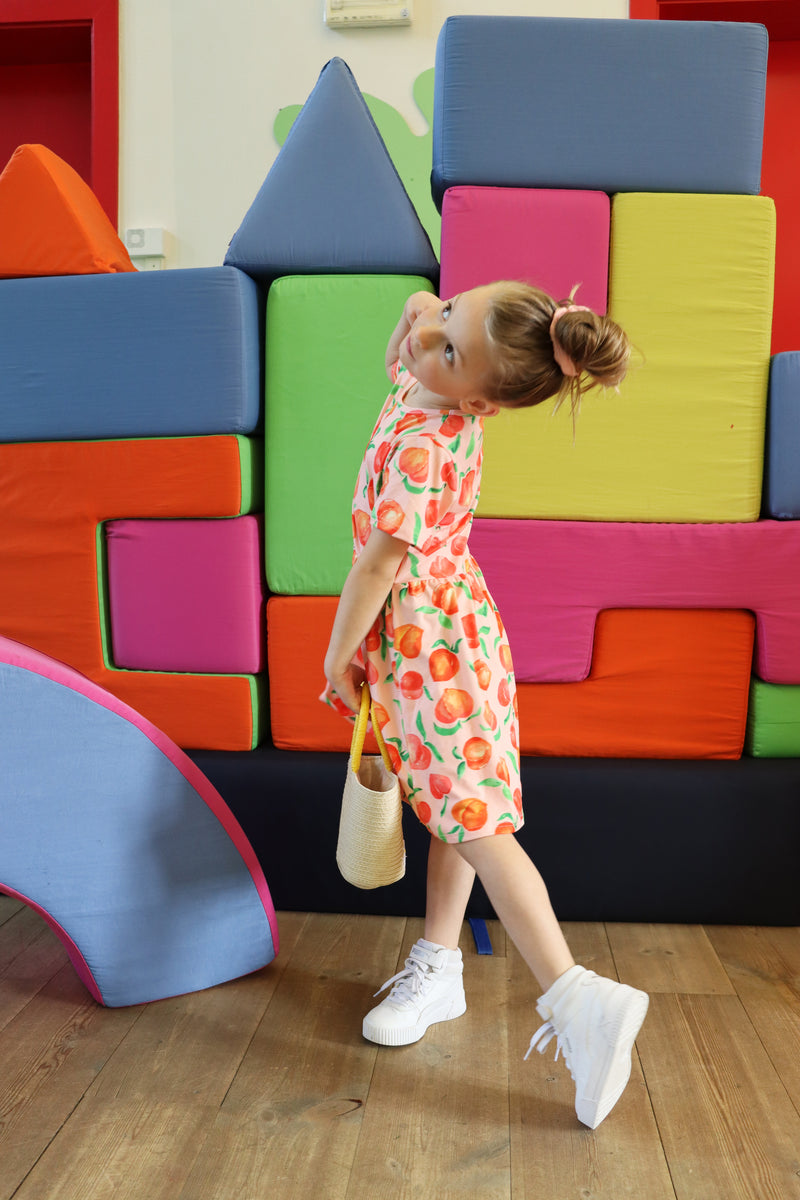 ALMA-SS-BABYDOLL-DRESS (KIDS) - PEACHY