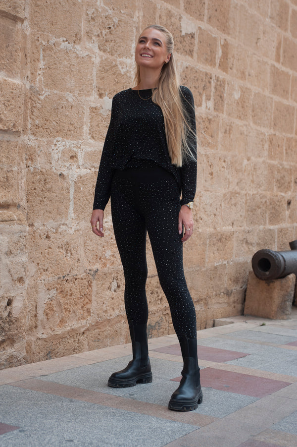 ALMA-LEGGING - BLACK SIMILI