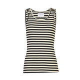 NATALIA TANK TOP - BLACK CREME STRIPE