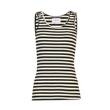 NATALIA TANK TOP - BLACK CREME STRIPE