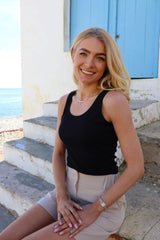 NATALIA TANK TOP - BLACK