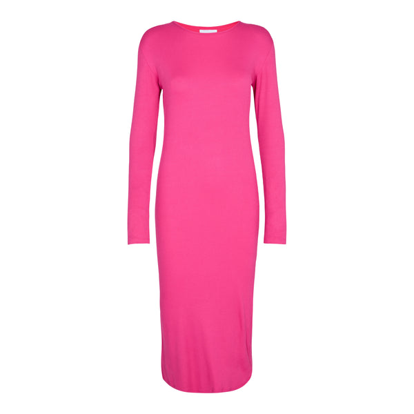 NATALIA-LS-DRESS - RASBERRY ROSE