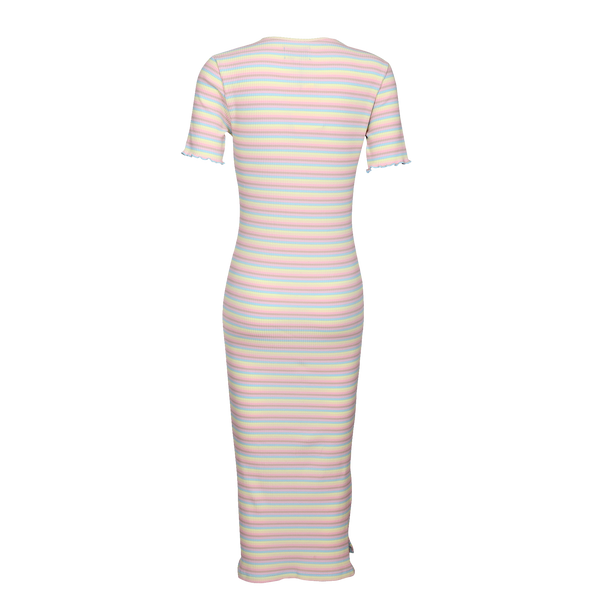 NATALIA-SS-DRESS - DUSTY MULTICOLOR STRIPE