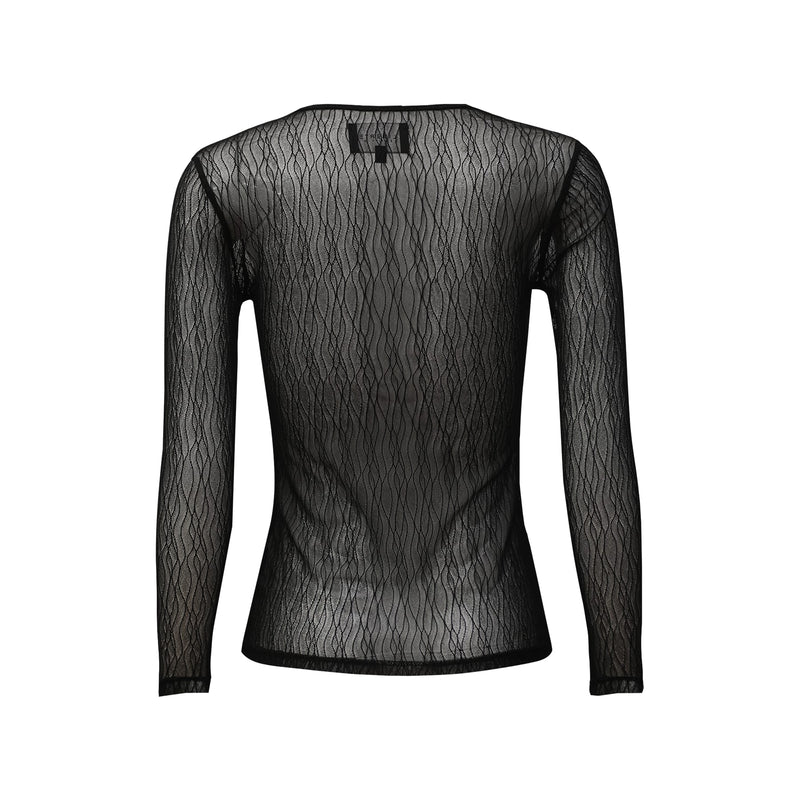 ISA-LS-LACE-BLOUSE - BLACK LINES