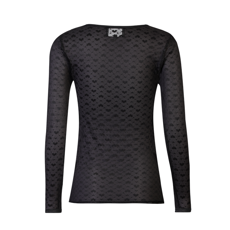 ISA LS LACE BLOUSE - BLACK SMALL BIG HEARTS