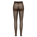 ISA LEGGINGS - DARK BROWN LINES