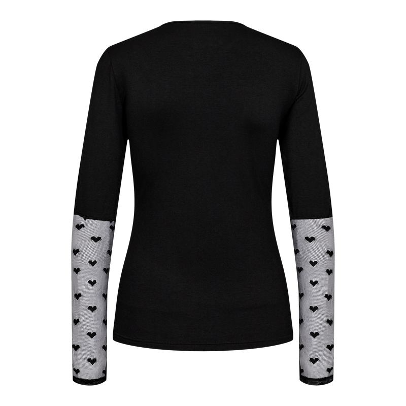 ISA-LS-LACE-SLEEVE-BLOUSE - BLACK HEART