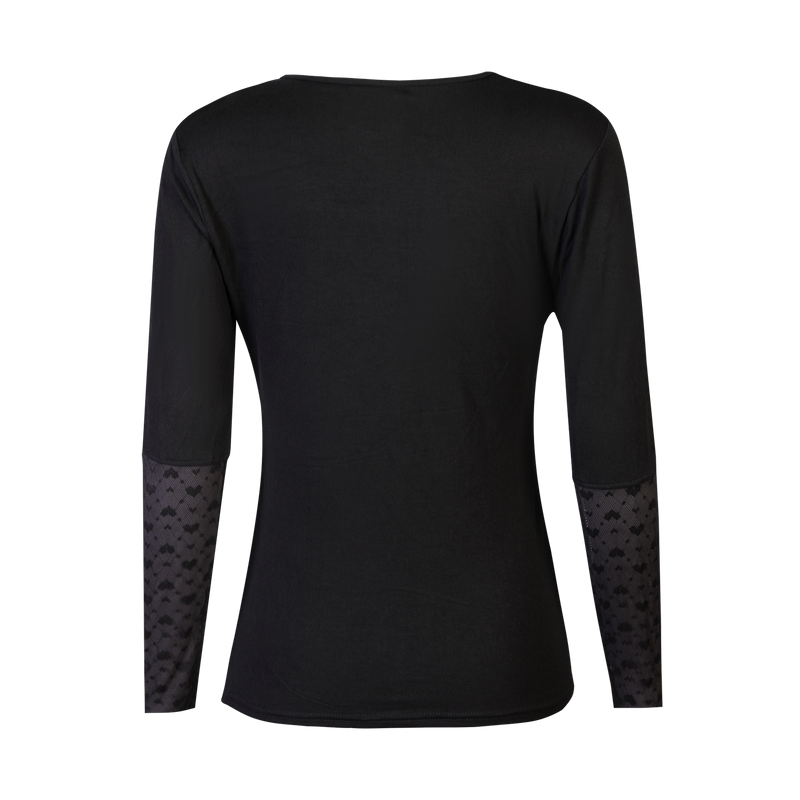 ISA LS LACE SLEEVE BLOUSE - BLACK SMALL BIG HEARTS
