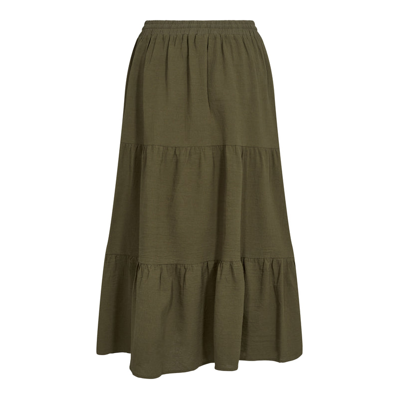 A-LINE LONG SKIRT - ARMY