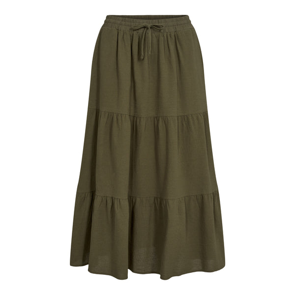A-LINE LONG SKIRT - ARMY