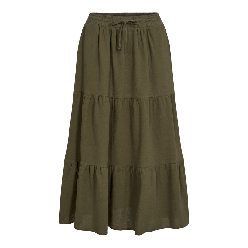 A-LINE LONG SKIRT - ARMY