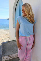 WOOL T-SHIRT - BABY BLUE