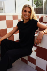 WOOL T-SHIRT - BLACK
