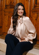 ELINA LS BLOUSE - CHAMPAGNE