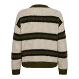 FRO-PULLOVER - SAND ARMY BLACK STRIPE