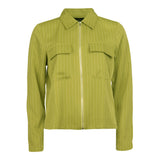 SINI-SHIRT-JACKET - LIME PINSTRIPE