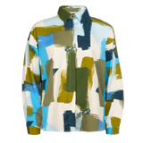 SISSE-LS-SHIRT - ARMY BRUSHSTROKES