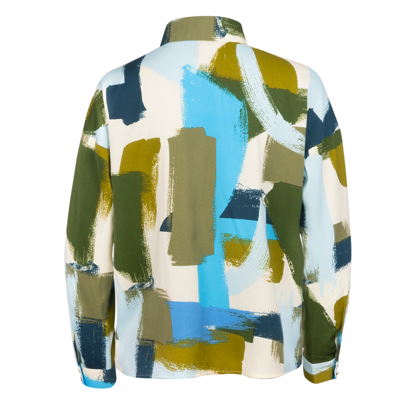 SISSE-LS-SHIRT - ARMY BRUSHSTROKES