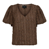 ODESSA-SS-BLOUSE - BROWN