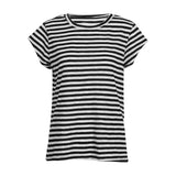 ULLA-STRIPE-TSHIRT - BLACK WHITE STRIPE