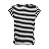 ULLA-STRIPE-TSHIRT - BLACK WHITE STRIPE