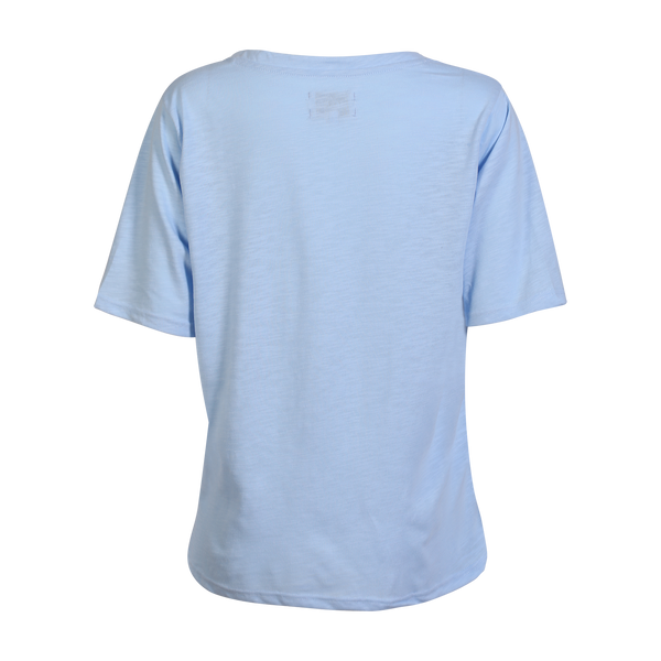 ULLA-SS-VNECK-TSHIRT - BABY BLUE