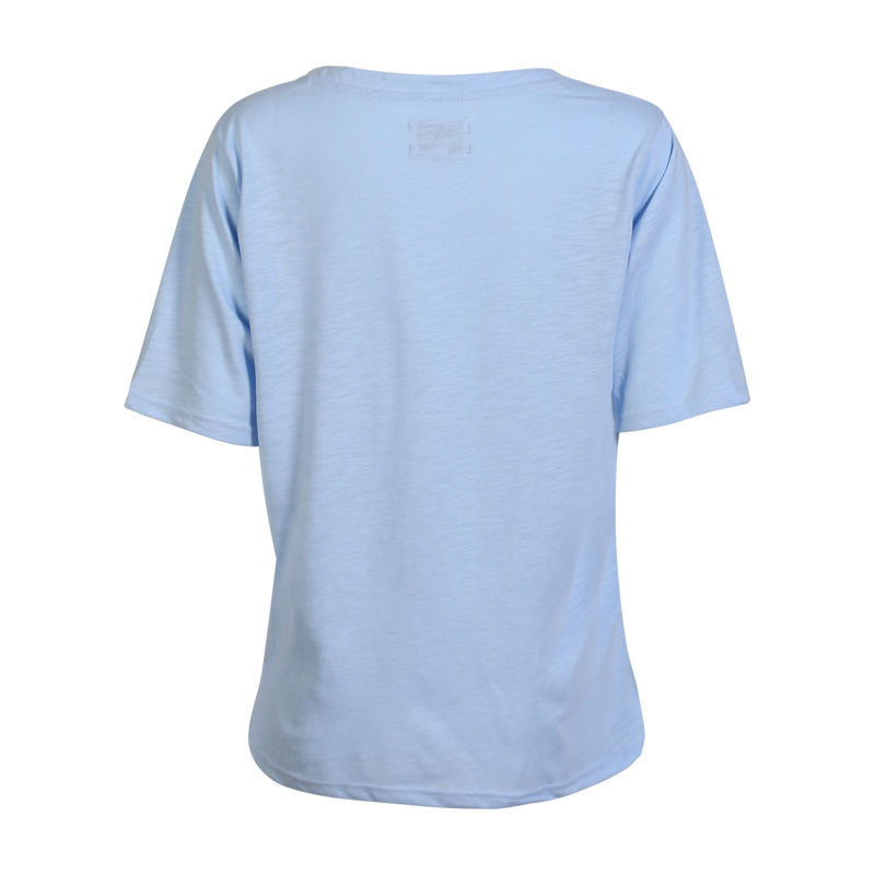 ULLA-SS-VNECK-TSHIRT - BABY BLUE