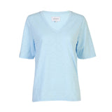 ULLA SS VNECK TSHIRT - BABY BLUE