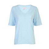 ULLA SS VNECK TSHIRT - BABY BLUE